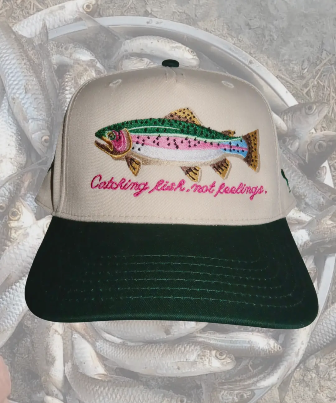 Catching Fish, Not Feelings Trucker hat