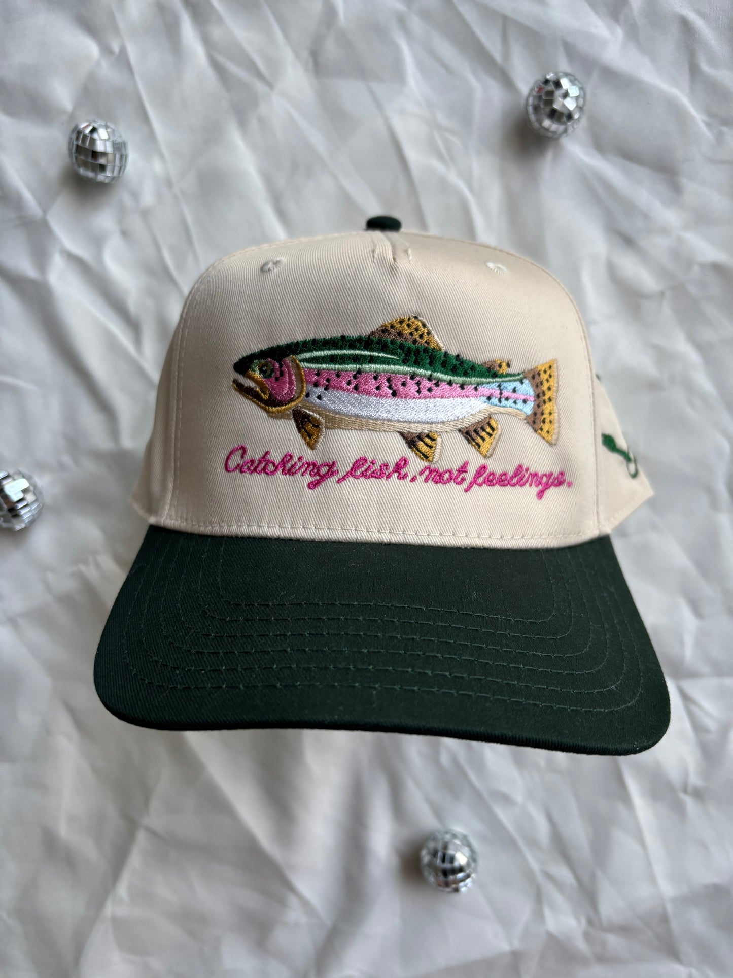 Catching Fish, Not Feelings Trucker hat