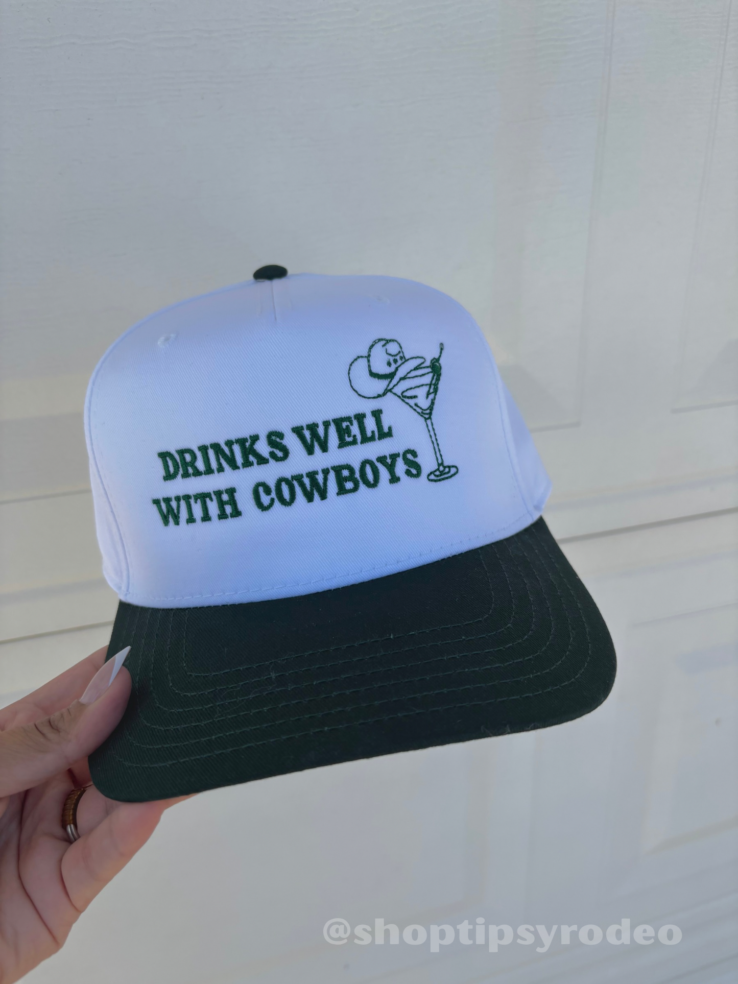 Drinks Well With Cowboys Trucker Hat