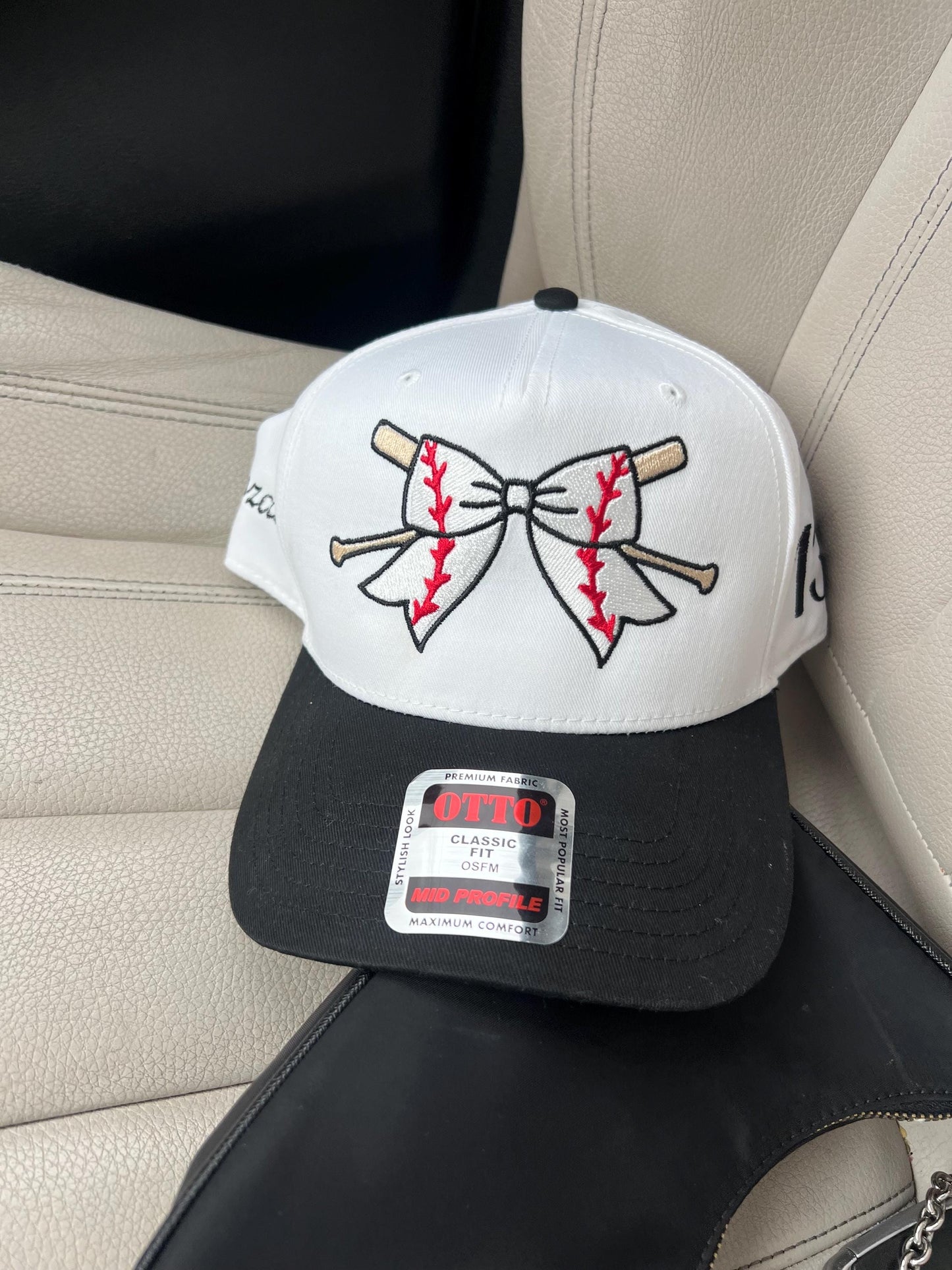 Baseball Ribbon Hat Embroidered