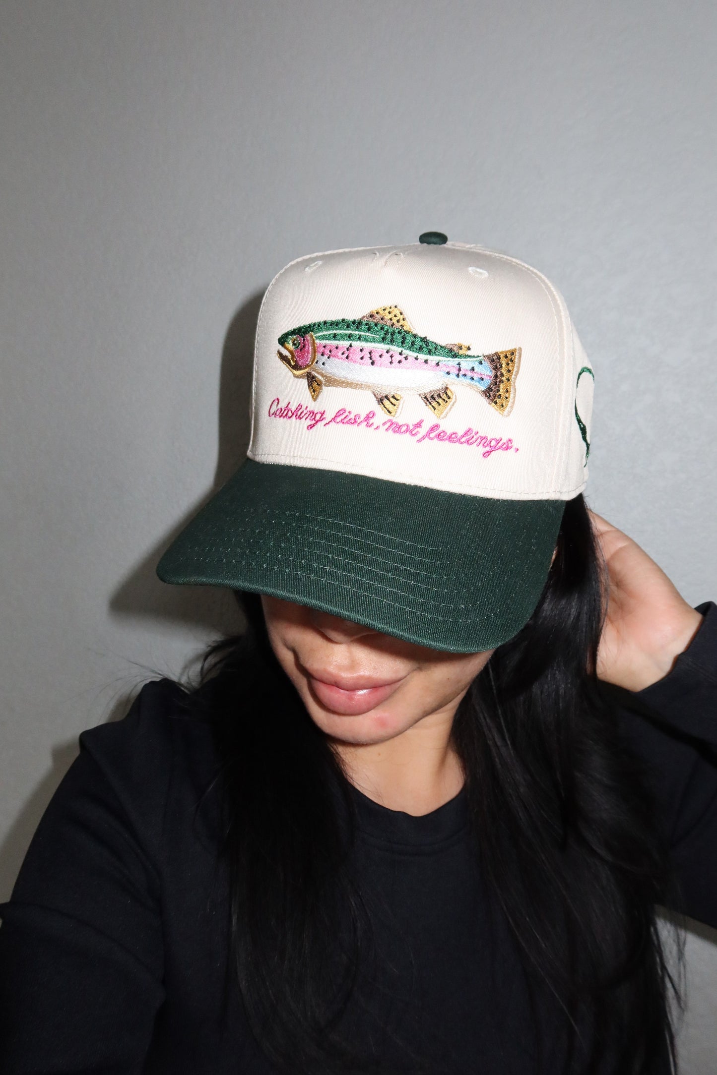Catching Fish, Not Feelings Trucker hat