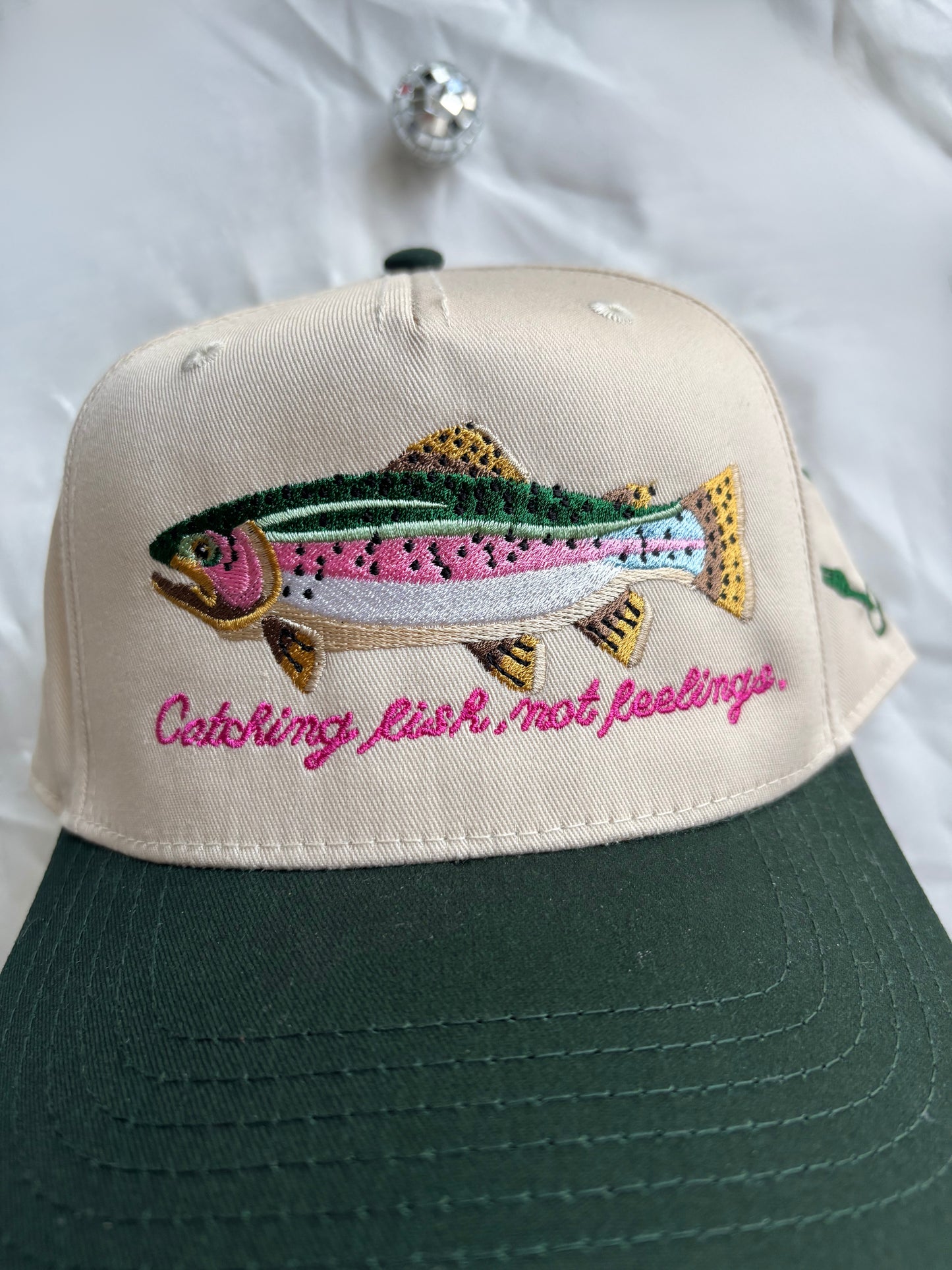 Catching Fish, Not Feelings Trucker hat