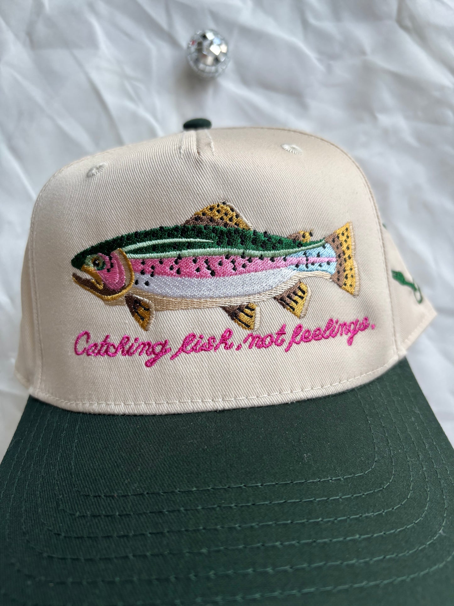 Catching Fish, Not Feelings Trucker hat
