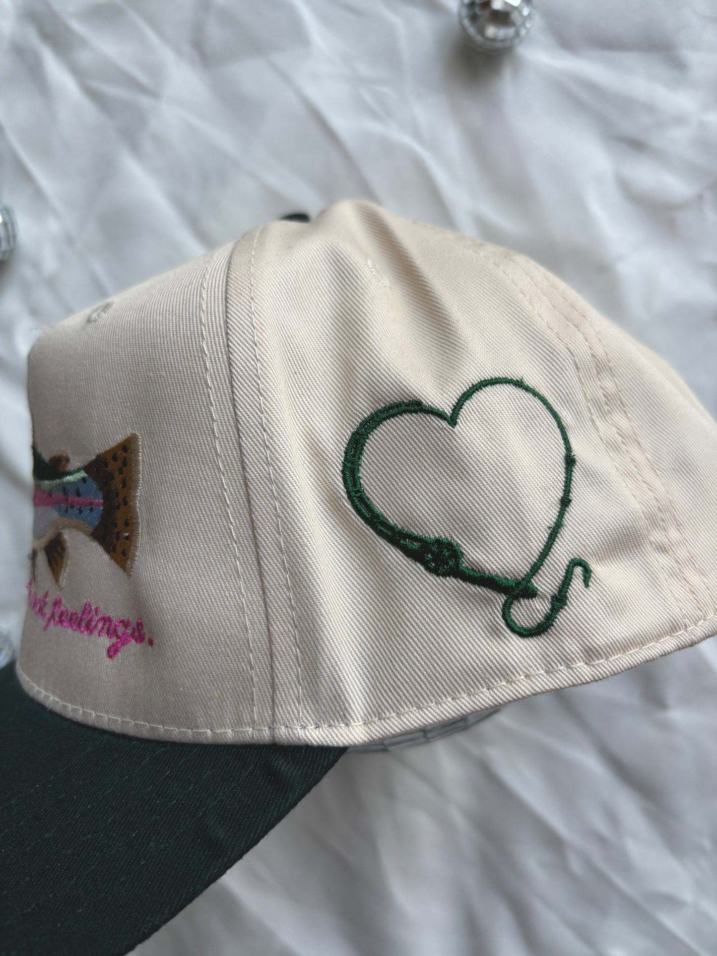 Catching Fish, Not Feelings Trucker hat